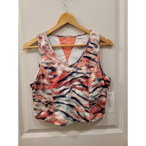 Jones New York Racerback Bra Tank in Pink, White and Blue - Picture 6 of 8